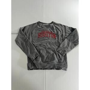 University of Houston Gray Crewneck Sweatshirt with Red Logo
